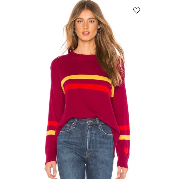 🆕{SUNDRY} Berry Cashmere Blend Crew Neck Sweater - Picture 9 of 16